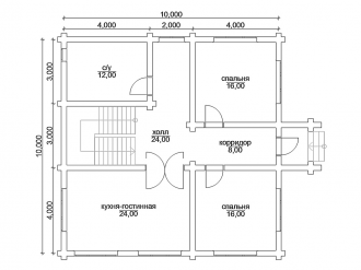 خطة البيت 200 متر مربع من طابق واحد