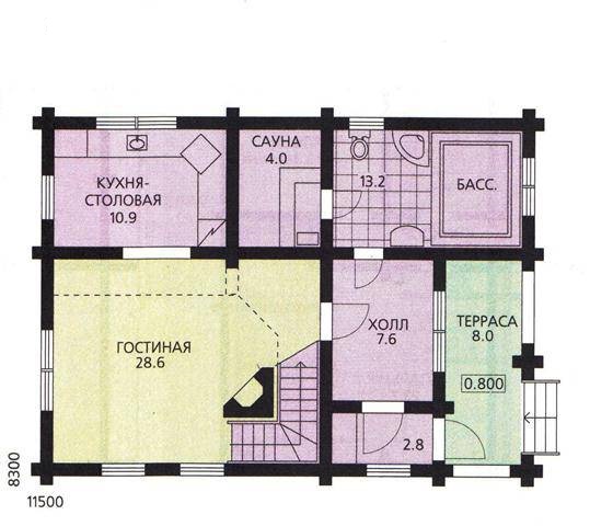 تخطيط منزل من طابق واحد من 120 متر مربع