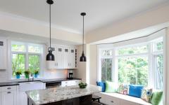 Kitchen with a bay window - design with sophistication