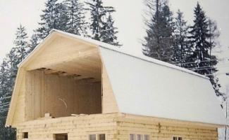 Design economic și original de case din lemn cu mansardă