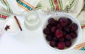 Compot simplu de prune de cirese fara sterilizare pentru iarna