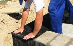 Waterproofing the foundation of a building (house)