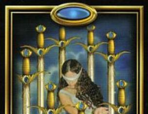 General meaning and interpretation of the tarot card Eight of Swords Eight of Swords tarot meaning in love